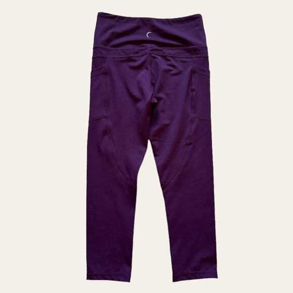 ZYIA Active Dark Purple Crop Leggings - Picture 1 of 5